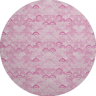 Piper Looms Mayfield Shells AMF181 Pink Machine Washable Area Rug Round Main Image