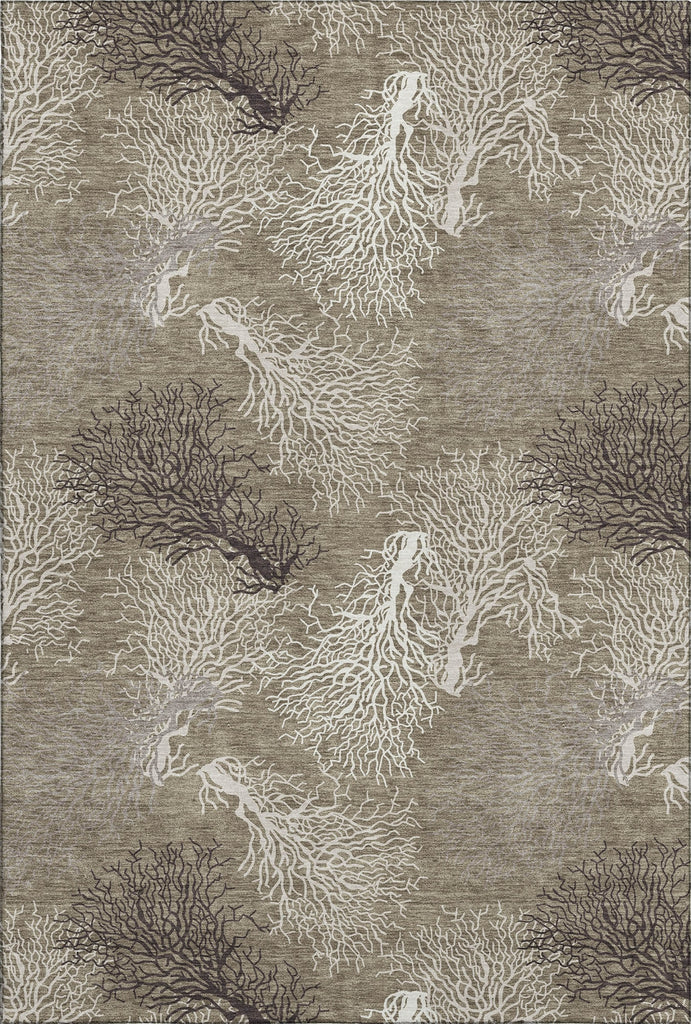 Piper Looms Mayfield Coral AMF182 Latte Machine Washable Area Rug main image