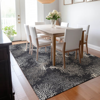 Piper Looms Mayfield Coral AMF182 Midnight Machine Washable Area Rug Lifestyle Image Feature