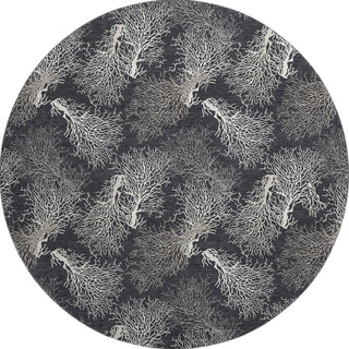 Piper Looms Mayfield Coral AMF182 Midnight Machine Washable Area Rug Round Main Image