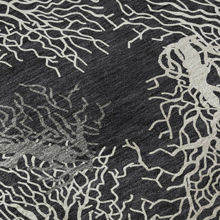 Piper Looms Mayfield Coral AMF182 Midnight Machine Washable Area Rug Swatch Image