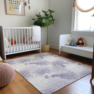 Piper Looms Mayfield Coral AMF182 Purple Machine Washable Area Rug Lifestyle Image Feature