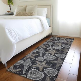 Piper Looms Mayfield Shells AMF183 Midnight Machine Washable Area Rug Runner Lifestyle Image Feature