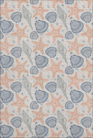 Piper Looms Mayfield Shells AMF183 Peach Machine Washable Area Rug main image
