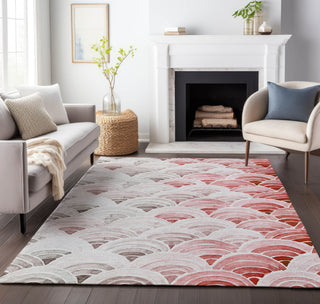 Piper Looms Mayfield Arches AMF184 Red Machine Washable Area Rug Lifestyle Image Feature