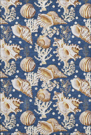 Piper Looms Mayfield Shells AMF185 Blue Machine Washable Area Rug main image