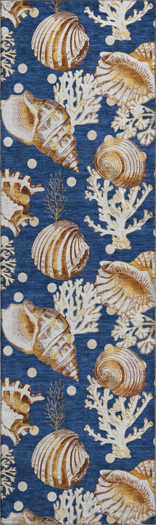 Piper Looms Mayfield Shells AMF185 Blue Machine Washable Area Rug Runner Main Image
