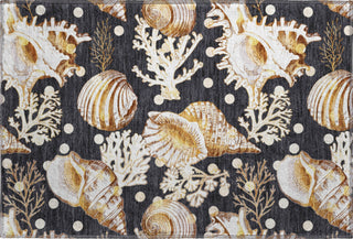 Piper Looms Mayfield Shells AMF185 Midnight Machine Washable Area Rug Scatter Main Image