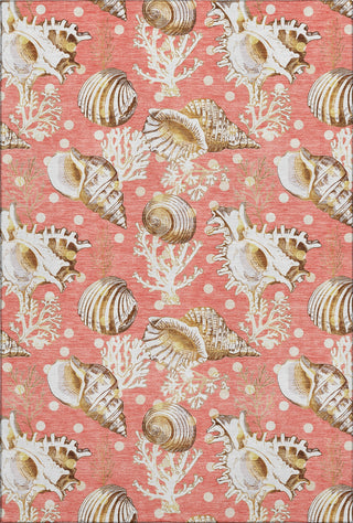 Piper Looms Mayfield Shells AMF185 Peach Machine Washable Area Rug main image