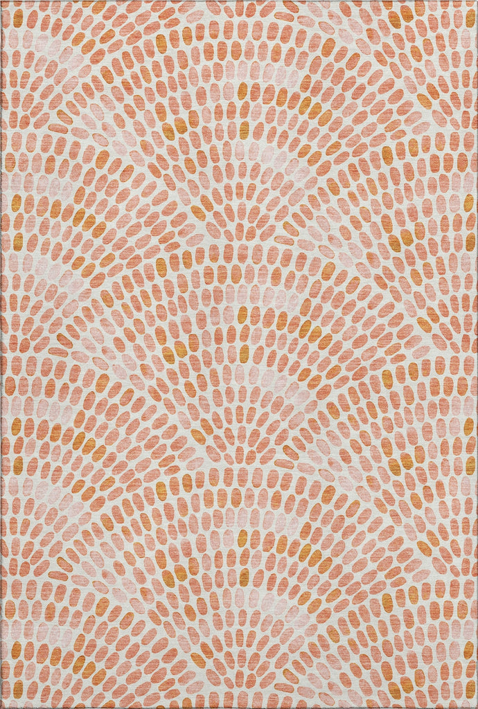 Piper Looms Mayfield Dotted Arches AMF186 Peach Machine Washable Area Rug main image