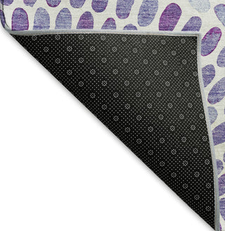 Piper Looms Mayfield Dotted Arches AMF186 Purple Machine Washable Area Rug Backing Image