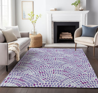 Piper Looms Mayfield Dotted Arches AMF186 Purple Machine Washable Area Rug Lifestyle Image Feature