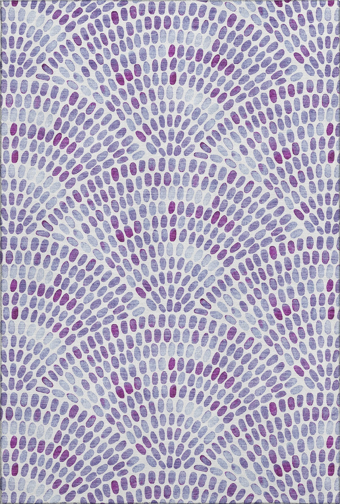 Piper Looms Mayfield Dotted Arches AMF186 Purple Machine Washable Area Rug main image