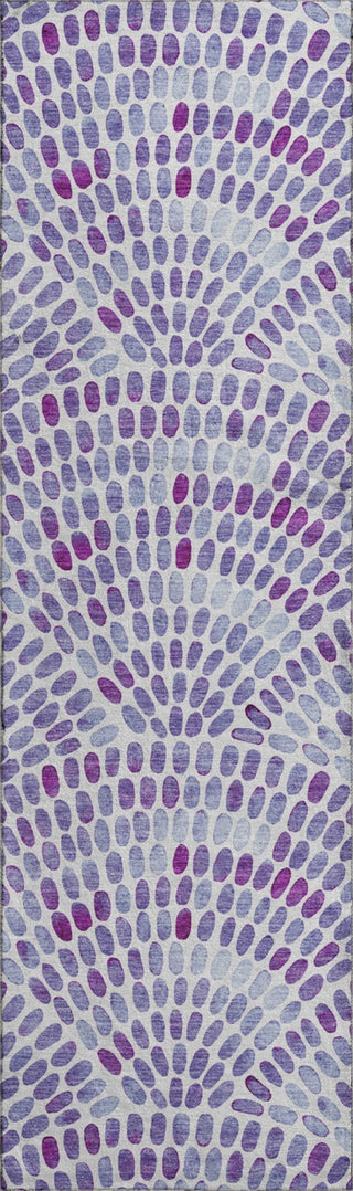 Piper Looms Mayfield Dotted Arches AMF186 Purple Machine Washable Area Rug Runner Main Image