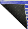 Piper Looms Mayfield Stripes AMF187 Blue Machine Washable Area Rug Backing Image