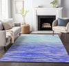 Piper Looms Mayfield Stripes AMF187 Blue Machine Washable Area Rug Lifestyle Image Feature