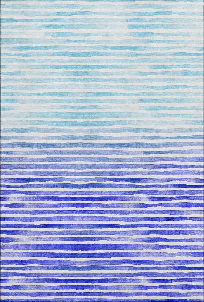 Piper Looms Mayfield Stripes AMF187 Blue Machine Washable Area Rug main image