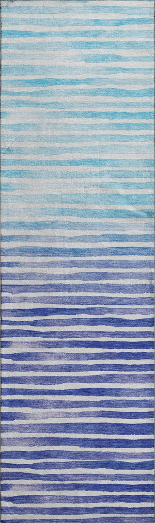 Piper Looms Mayfield Stripes AMF187 Blue Machine Washable Area Rug Runner Main Image