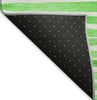 Piper Looms Mayfield Stripes AMF187 Green Machine Washable Area Rug Backing Image