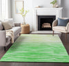 Piper Looms Mayfield Stripes AMF187 Green Machine Washable Area Rug Lifestyle Image Feature