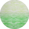 Piper Looms Mayfield Stripes AMF187 Green Machine Washable Area Rug Round Main Image