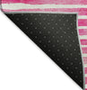 Piper Looms Mayfield Stripes AMF187 Pink Machine Washable Area Rug Backing Image