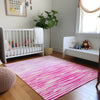 Piper Looms Mayfield Stripes AMF187 Pink Machine Washable Area Rug Lifestyle Image Feature