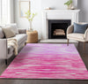 Piper Looms Mayfield Stripes AMF187 Pink Machine Washable Area Rug Lifestyle Image Feature