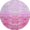 Piper Looms Mayfield Stripes AMF187 Pink Machine Washable Area Rug Round Main Image