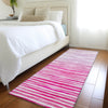 Piper Looms Mayfield Stripes AMF187 Pink Machine Washable Area Rug Runner Lifestyle Image Feature