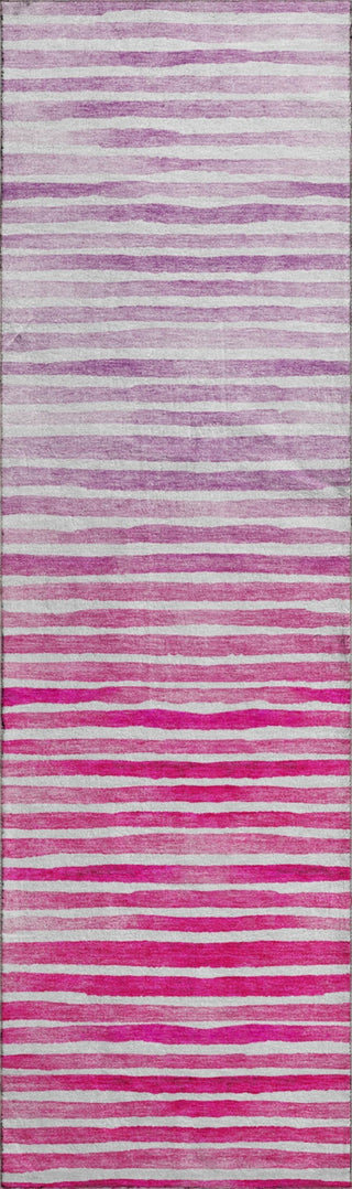 Piper Looms Mayfield Stripes AMF187 Pink Machine Washable Area Rug Runner Main Image