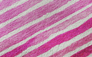 Piper Looms Mayfield Stripes AMF187 Pink Machine Washable Area Rug Swatch Image