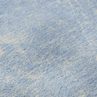 Piper Looms Mayfield Shell Border AMF188 Blue Machine Washable Area Rug Swatch Image