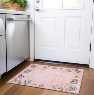Piper Looms Mayfield Shell Border AMF188 Peach Machine Washable Area Rug Scatter Lifestyle Image Feature