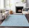 Piper Looms Mayfield Sanddollar AMF189 Blue Machine Washable Area Rug Lifestyle Image Feature
