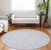 Piper Looms Mayfield Sanddollar AMF189 Gray Machine Washable Area Rug Round Lifestyle Image Feature