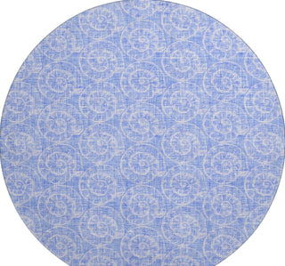 Piper Looms Mayfield Nautilus AMF190 Blue Machine Washable Area Rug Round Main Image