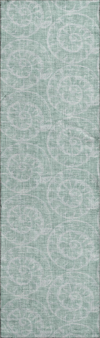 Piper Looms Mayfield Nautilus AMF190 Green Machine Washable Area Rug Runner Main Image