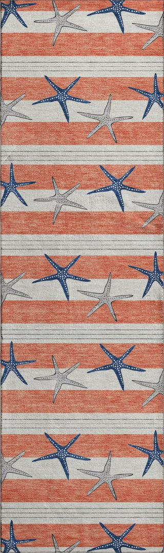 Piper Looms Mayfield Starfish AMF191 Coral Machine Washable Area Rug Runner Main Image