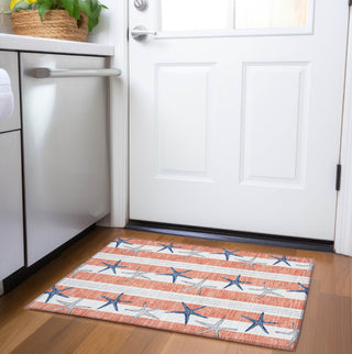 Piper Looms Mayfield Starfish AMF191 Coral Machine Washable Area Rug Scatter Lifestyle Image Feature