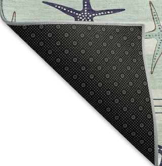 Piper Looms Mayfield Starfish AMF191 Seaglass Machine Washable Area Rug Backing Image
