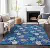Piper Looms Mayfield Turtles AMF192 Blue Machine Washable Area Rug Lifestyle Image Feature