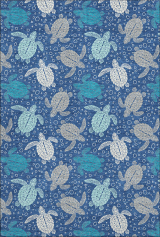 Piper Looms Mayfield Turtles AMF192 Blue Machine Washable Area Rug main image