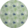 Piper Looms Mayfield Turtles AMF192 Green Machine Washable Area Rug Round Main Image