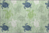Piper Looms Mayfield Turtles AMF192 Green Machine Washable Area Rug Scatter Main Image
