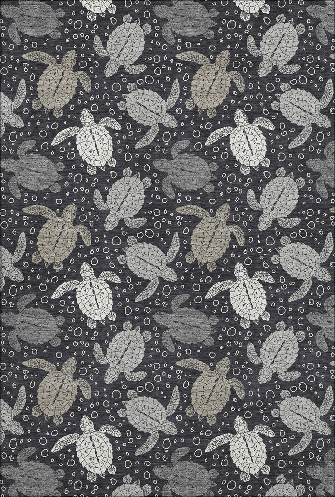 Piper Looms Mayfield Turtles AMF192 Midnight Machine Washable Area Rug main image