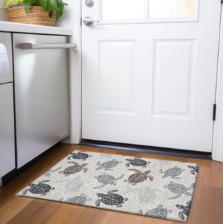 Piper Looms Mayfield Turtles AMF192 Sand Machine Washable Area Rug Scatter Lifestyle Image Feature