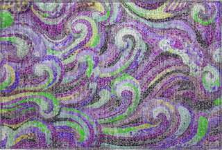 Piper Looms Mayfield Mosaic Waves AMF193 Purple Machine Washable Area Rug Scatter Main Image
