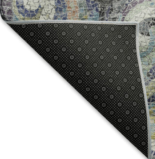 Piper Looms Mayfield Mosaic Waves AMF193 Stormy Machine Washable Area Rug Backing Image