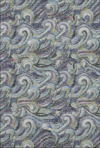 Piper Looms Mayfield Mosaic Waves AMF193 Stormy Machine Washable Area Rug main image